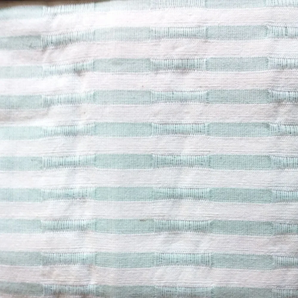 New! BCBGMAXAZRIA Chunky Striped Textured 100% Cotton Shower Curtain 72